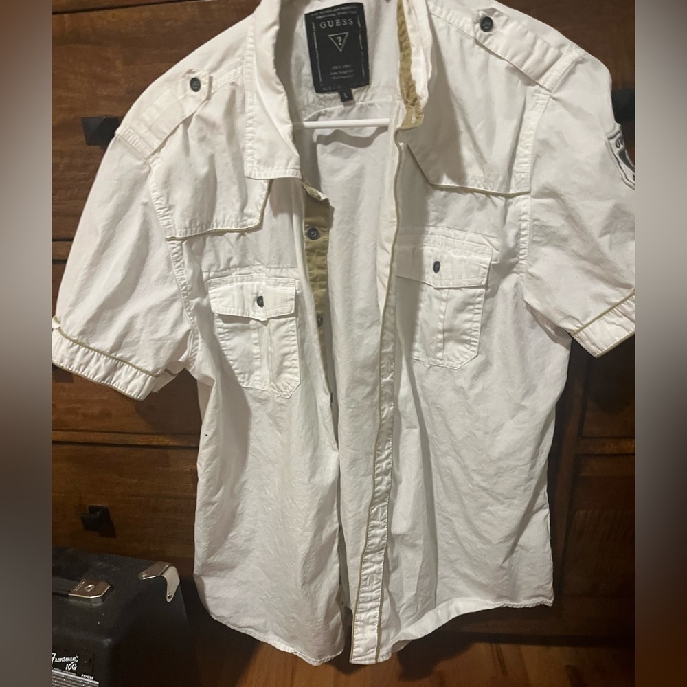 Guess Western Inspired  White Shirt